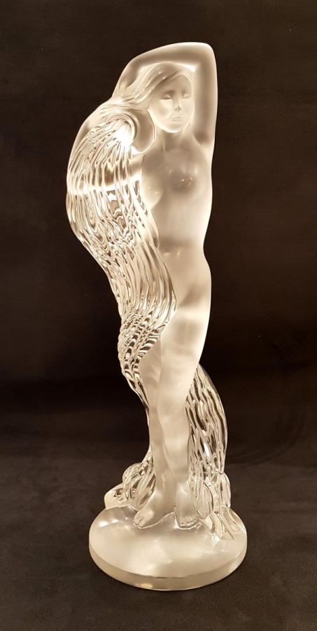 Marie-claude Lalique Grande Nue NÃ©rÃ©ides Crystal Sculpture Limited Serie 999 Copies , More Informations...
