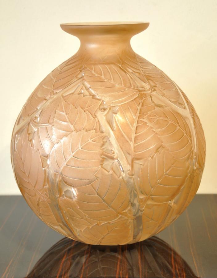 RenÃ© Lalique Vase Milan Patina Sepia Art Deco 1929 , More Informations...