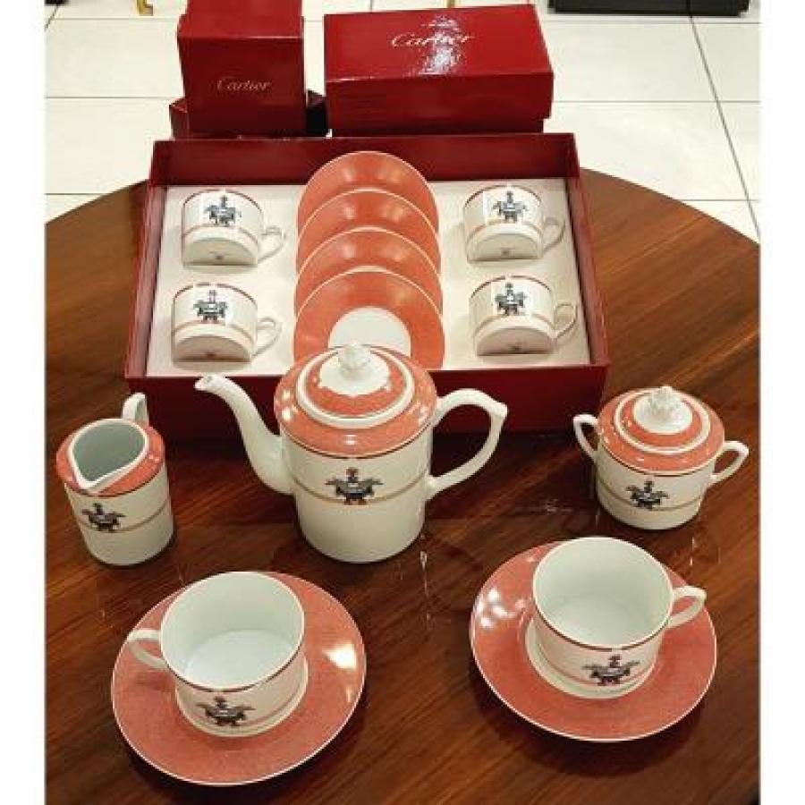 Louis Cartier Tea Service In Porcelain Of Limoges , More Informations...