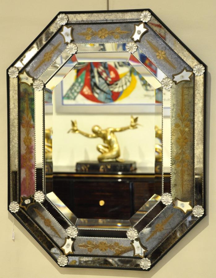 Murano Italy Mirror With Parcloses Circa 1970 , More Informations...