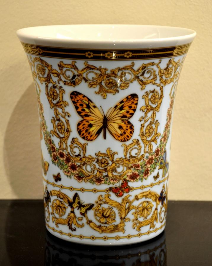 VERSACE & ROSENTHAL Vase Porcelain LE JARDIN DE VERSACE , More Informations...