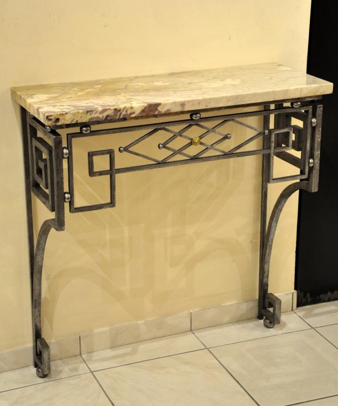 Console Wrought Iron Art Deco 1930 , More Informations...