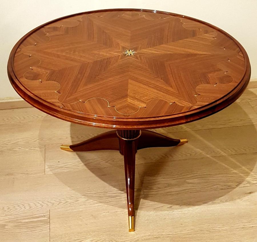 Maurice Jallot Coffee Table Marquetry Circa 1940 , More Informations...