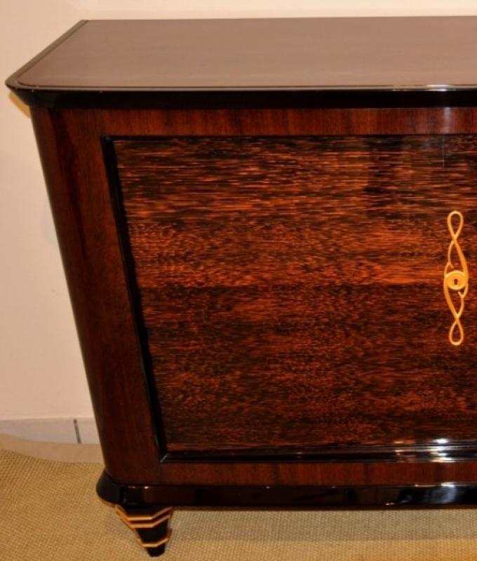NEISS CABINET COMMODE IN PALM TREE  AND ROSEWOOD ART DECO PERIOD                                  1930-1940, More Informations...