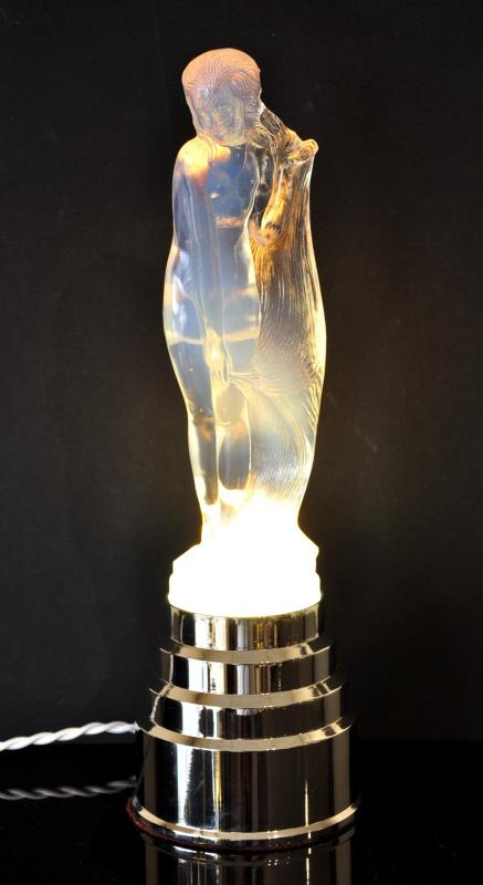 Etling Edmond Night Lamp Statuette Opalescente Art Deco 1930, More Informations...