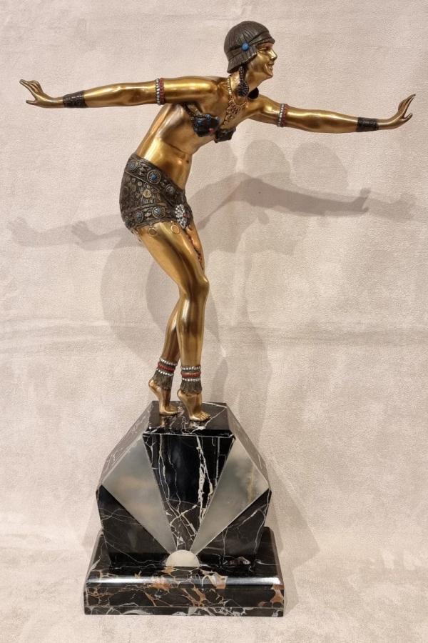 Chiparus Demetre Danseuse PhÃ©nicienne Sculpture Bronze Art DÃ©co 1920-1925 , Plus d'infos...