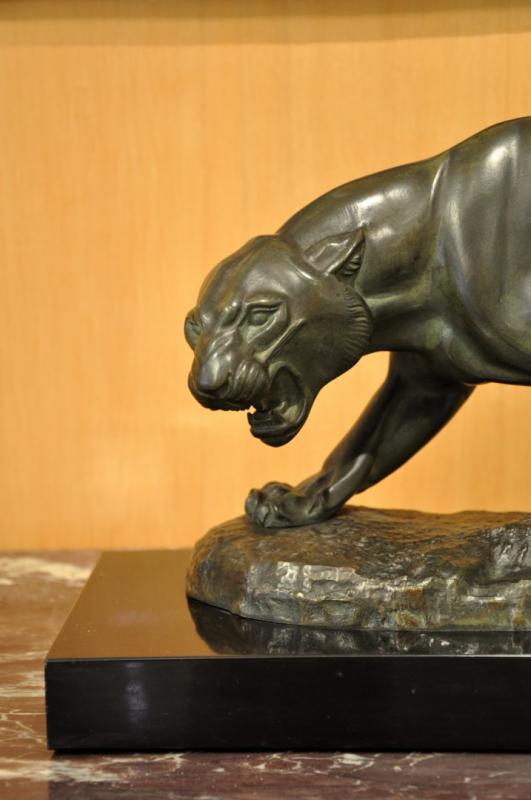 IrÃ©nÃ©e ROCHARD SCULPTURE PANTHER BRONZE ART DECO 1930, More Informations...