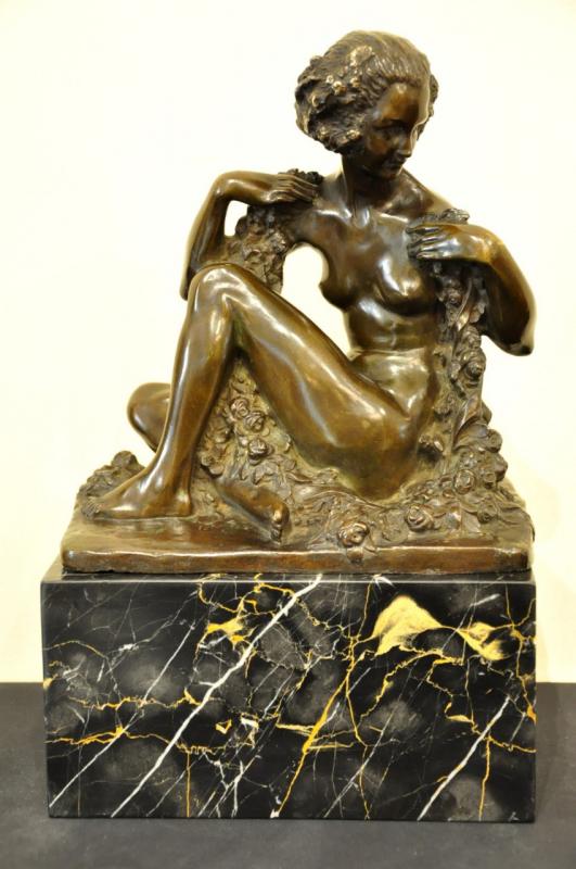 Marcel AndrÃ© Bouraine & Arthur Goldscheider Sculpture Bronze Art DÃ©co , Plus d'infos...