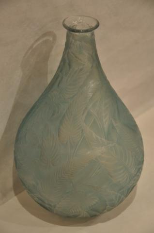 LALIQUE RenÃ© green stained glass vase Sauge , More Informations...