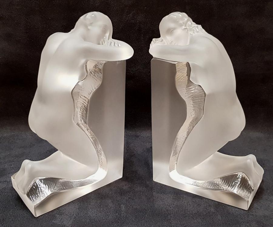 Lalique Rêverie Pair Of Crystal Bookends , More Informations...
