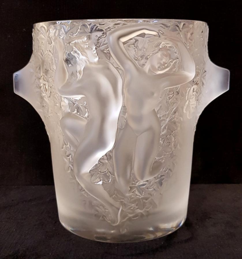 Marc Lalique GanymÃ¨de Champagne Bucket In Crystal Circa 1980 , More Informations...