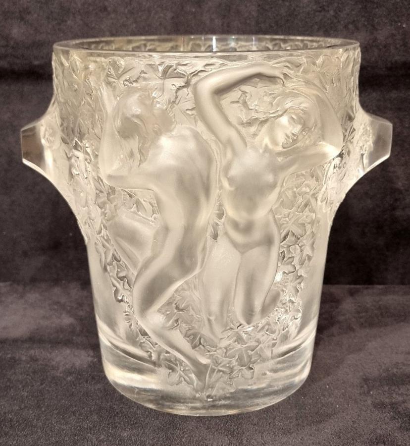 Marc Lalique GanymÃ¨de Crystal Champagne Bucket Circa 1960 , More Informations...