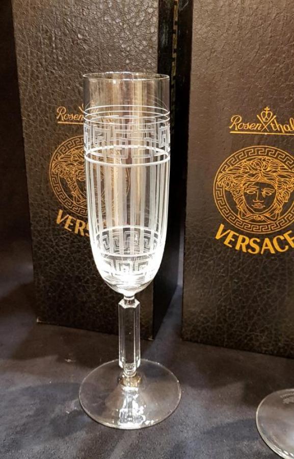 Rosenthal Maison Versace Set Of 6 Champagne Flutes , More Informations...