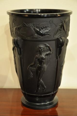 sabino  black glass vase la danse, More Informations...