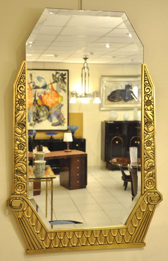 Art Deco Mirror Golden Wood 1920-1925 , More Informations...