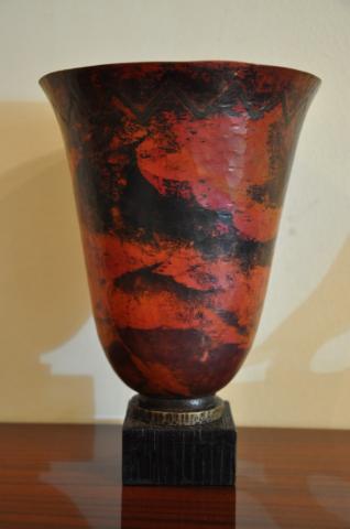 CLAUDIUS LINOSSIER  DINANDERIE VASE ART DECO, More Informations...