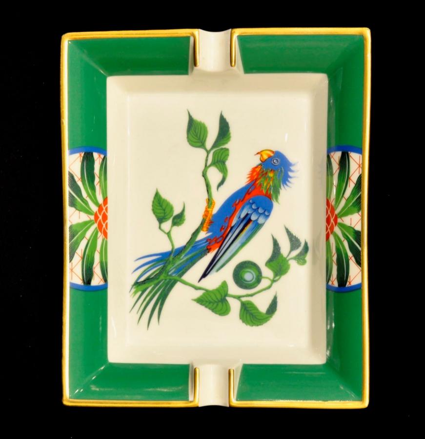 HermÃ¨s PARIS  PARROT Empty Ashtray in Limoges Porcelain, More Informations...