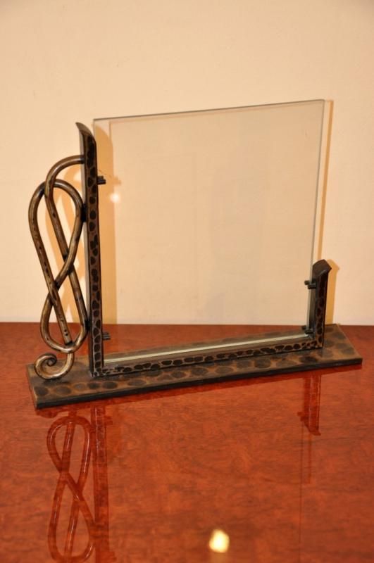 MICHEL ZADOUNAÃSKY  PHOTO FRAME  IN WROUGHT IRON ART DECO, More Informations...