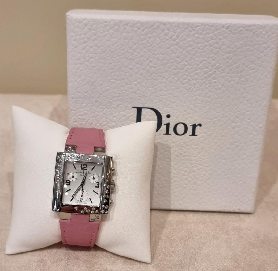 Christian Dior Montre Riva En Acier & Diamants , Plus d'infos...