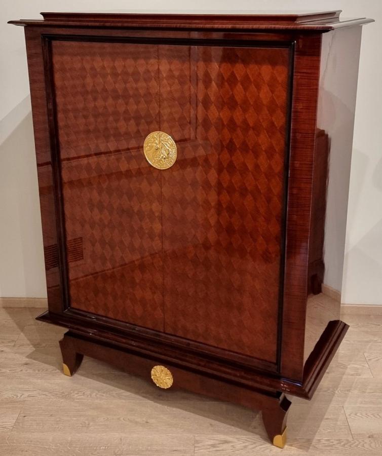 Jean Desnos Cabinet Argentier Mahogany 1940-1945 , More Informations...