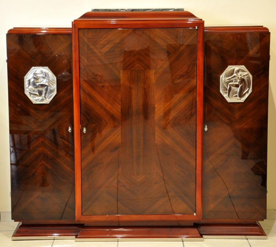 Jean Desnos Cabinet Rosewood & Amaranth Art Deco 1930, More Informations...