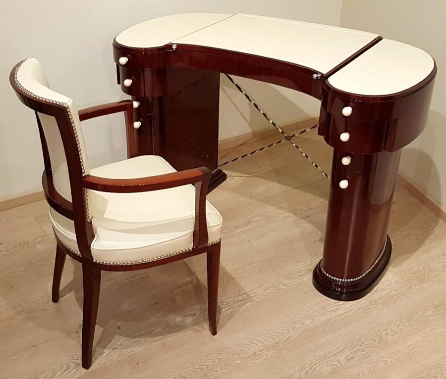 Maison Jansen Dressing Table Desk  Armchair Art Deco 1930 , More Informations...