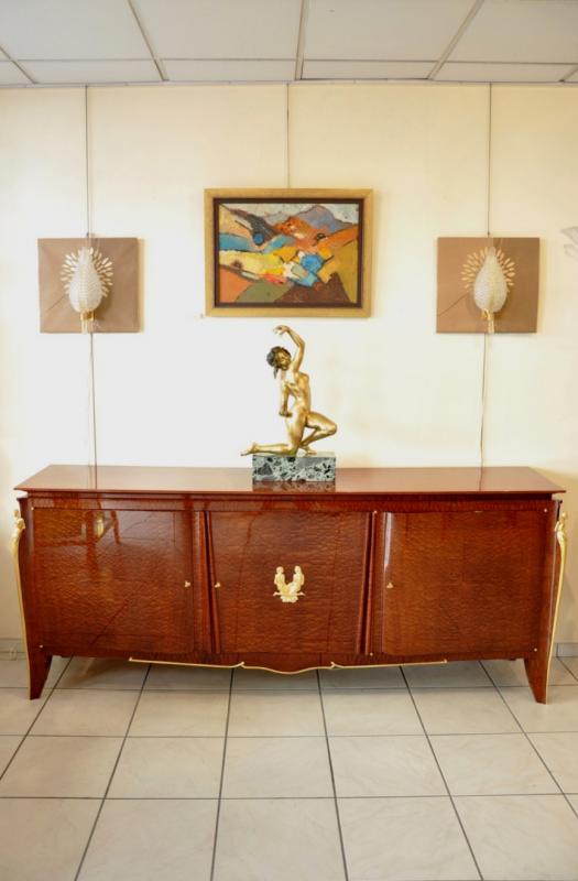 MAURICE JALLOT BUFFET ACAJOU MOUCHETé 1940-1945, More Informations...