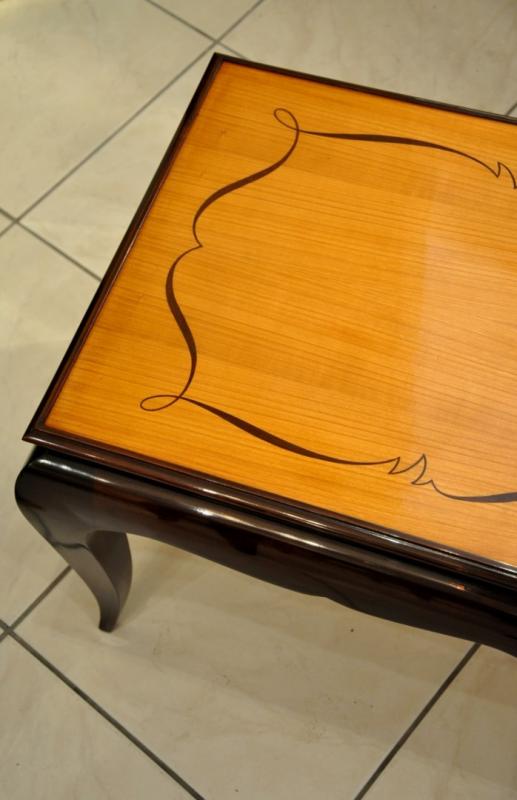 René PROU COFFEE TABLE MARQUETRY CIRCA 1940, More Informations...