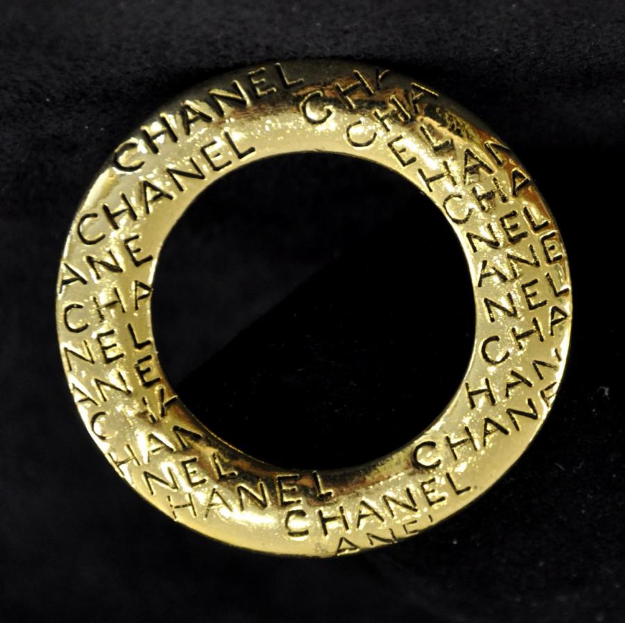 CHANEL Scarf Ring gilded metal