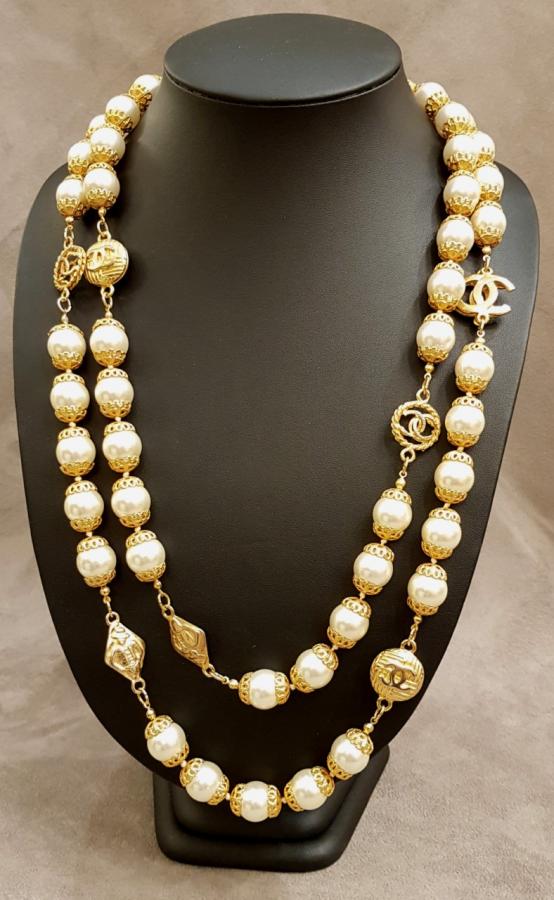 CHANEL PARIS  Long double row necklace, More Informations...