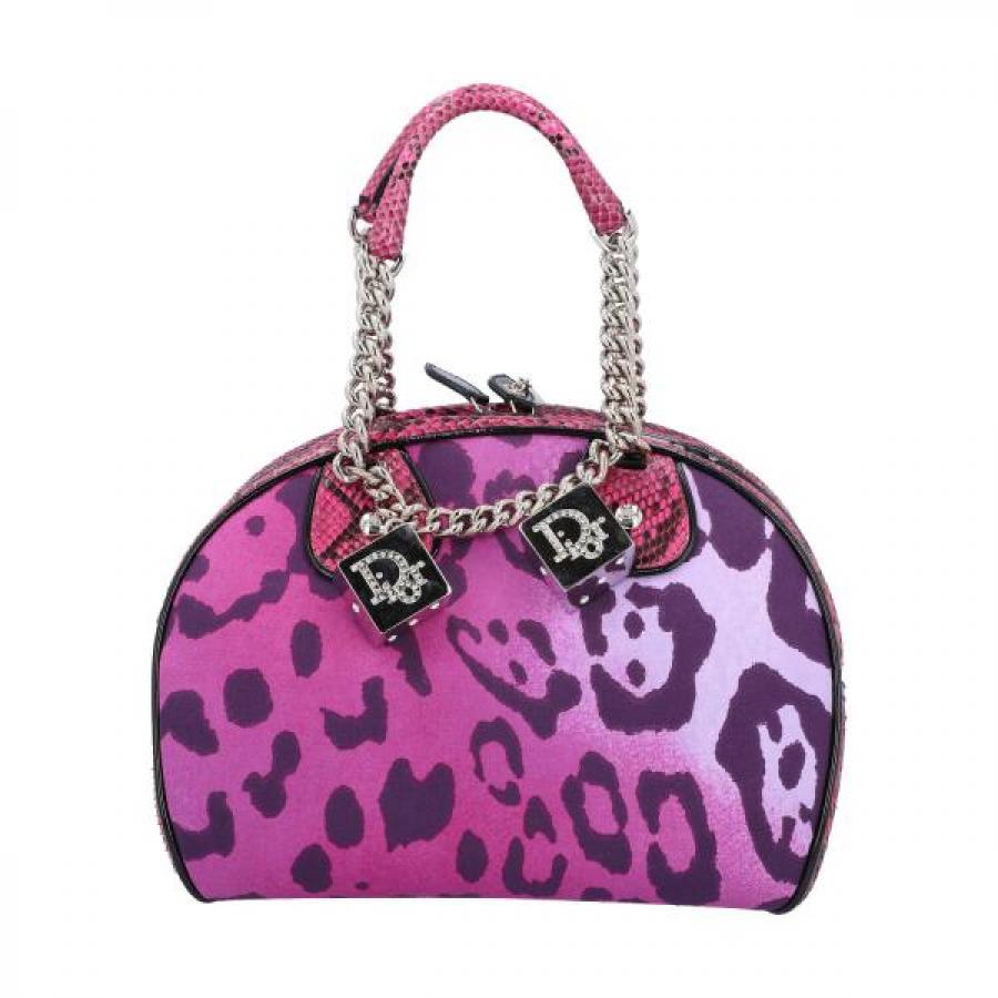 Bowling boston bag in harlequin leather Golf Dior collection by Galliano