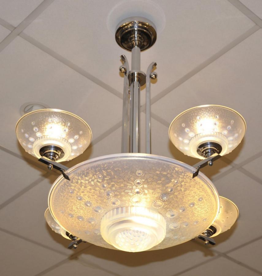 Georges Leleu Chandelier Art Deco 1930, More Informations...