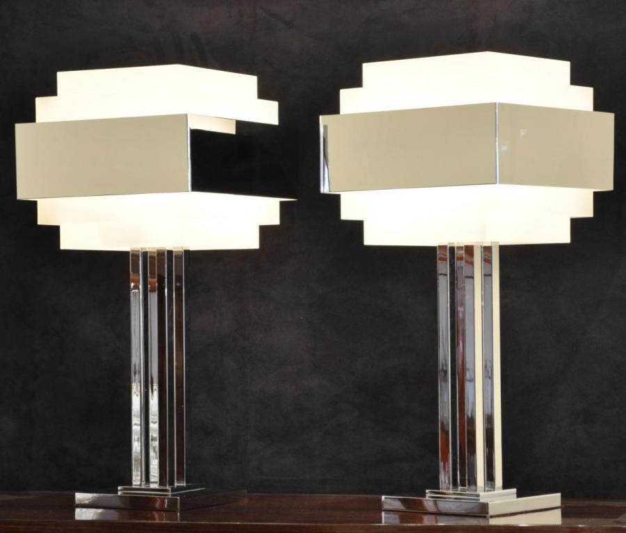 Jean Perzel Pair Of Lamps Limited Edition Design Model 944 , More Informations...