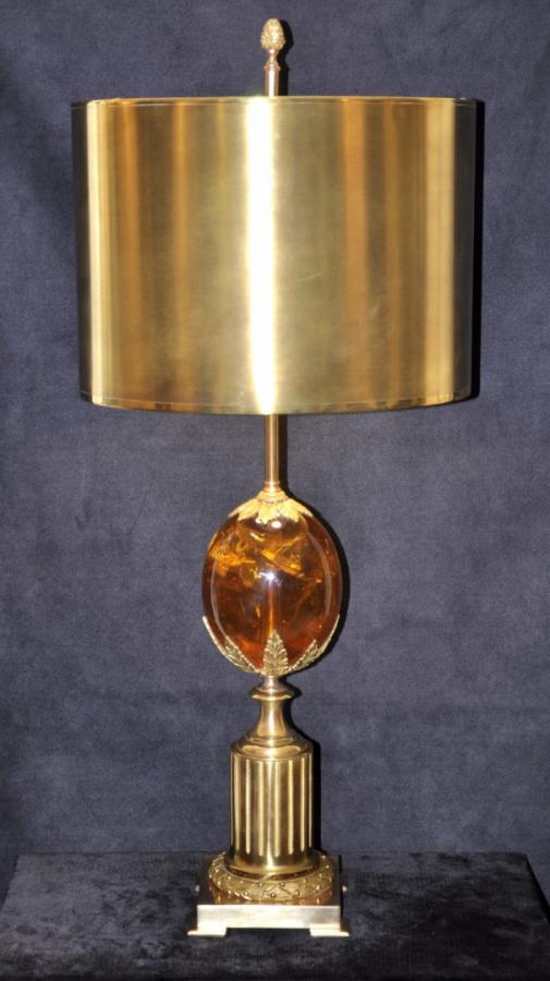Maison Charles Bronze Lamp & Fractal Resin 1970 , More Informations...