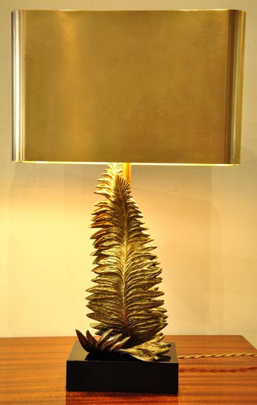 Maison Charles Lamp FougÃ¨re Bronze Gold Circa 1960 , More Informations...