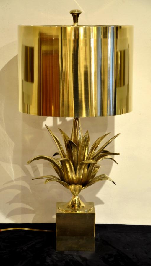 Maison Charles Lamp Model Agave Bronze Circa 1960, More Informations...