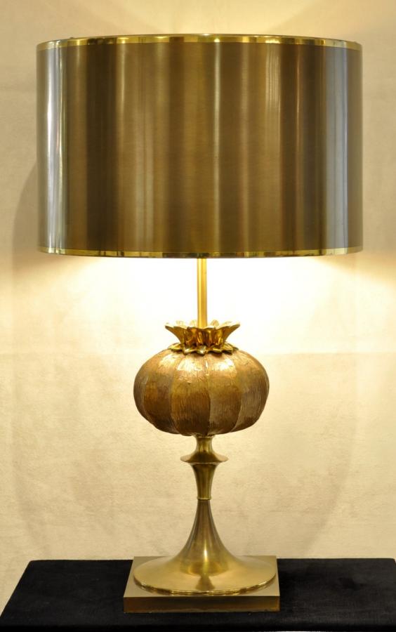 Maison Charles Lamp Sculpture Pavot Bronze 1965 , More Informations...