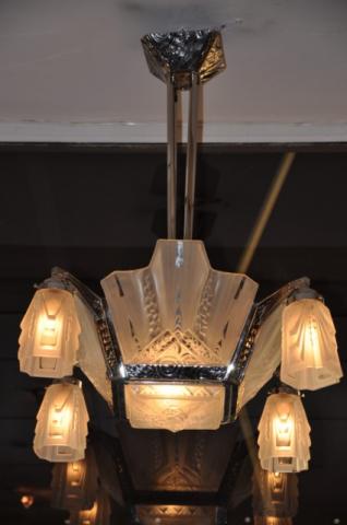 MULLER FRERES LUNEVILLE CHANDELIER ART DECO, More Informations...