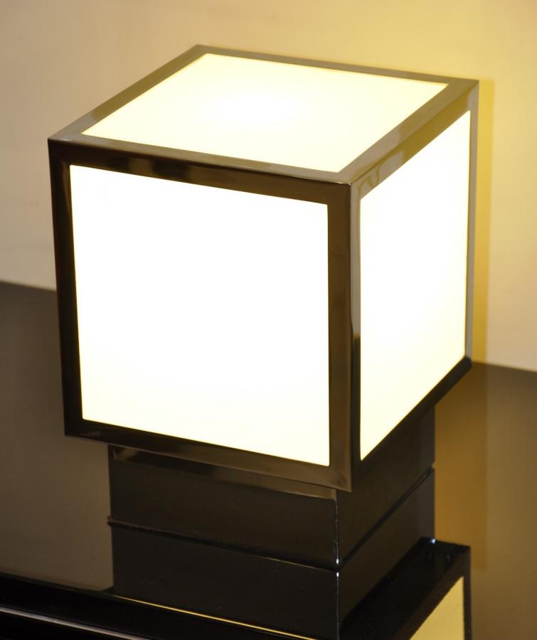 Jean Perzel Lampe Cube ChromÃ©e Design 1970 , Plus d'infos...
