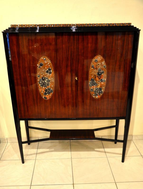 MAURICE DUFRENE CABINET PALISSANDRE ET MARQUETERIE ART DECO 1920 -1925, Plus d'infos...