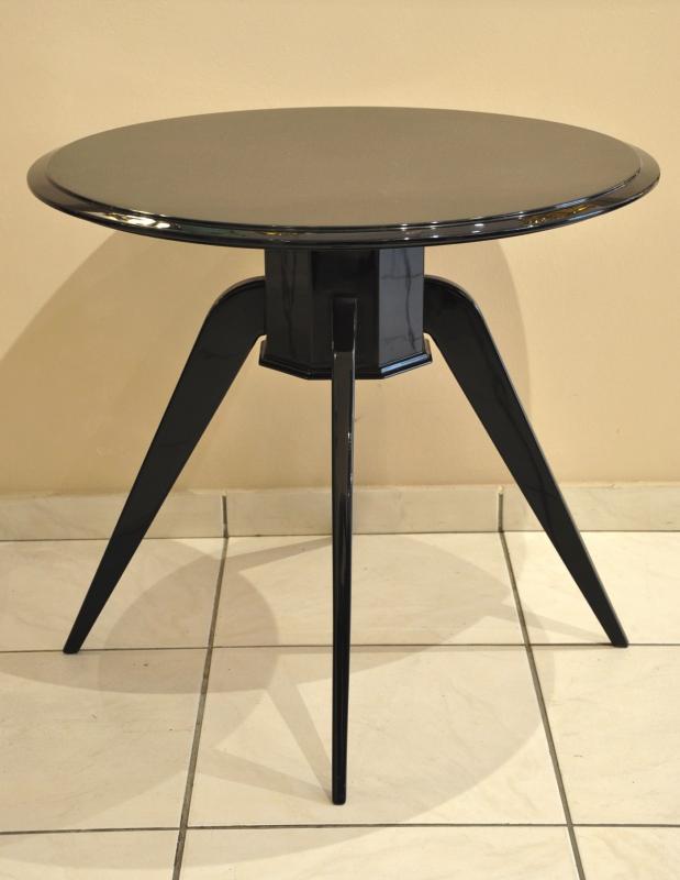 Table GuÃ©ridon Art DÃ©co Laque Noire 1930 , Plus d'infos...