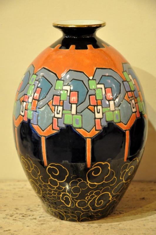 ADNET  LA MAITRISE PAIRE de VASES ART DECO 1925, Plus d'infos...