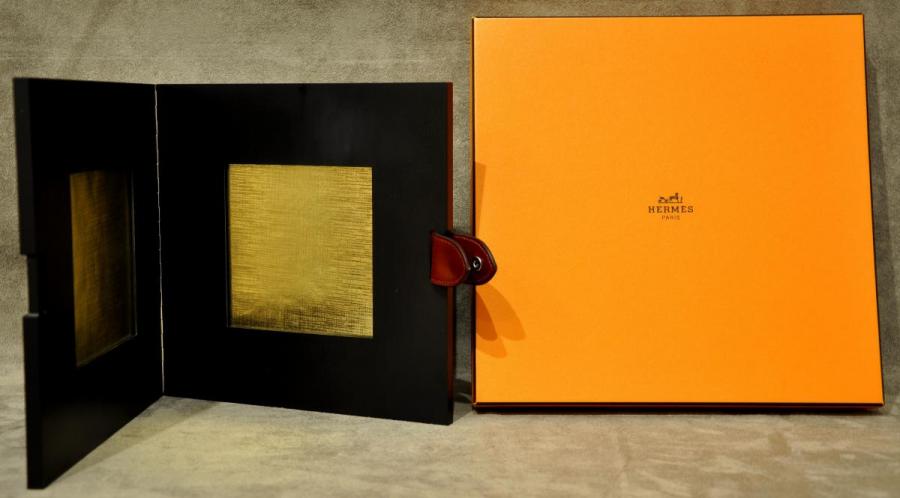 HermÃ¨s Cadre Double En Ã©bÃ¨ne Du Gabon Et Cuir Avec Coffret, Plus d'infos...