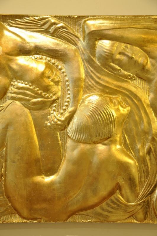 BOURAINE MARCEL ANDRÃ© BAS RELIEF  GILDED PLASTER ART DECO 1930, More Informations...