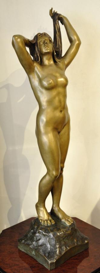 Arthur Puyt Art Deco Bathing Bronze Sculpture 1930 , More Informations...