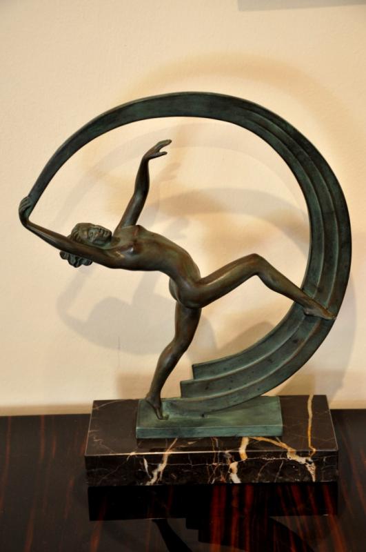 JANLE MAX LE VERRIER SCULPTURE BACCHANALE ART DECO 1930, Plus d'infos...