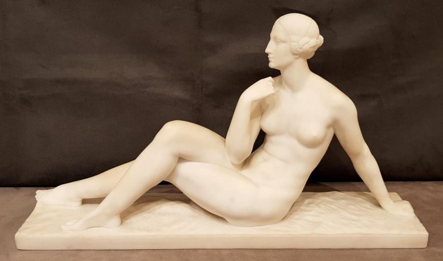 JoÃ© Descomps Dit Cormier Carrara Marble Sculpture Art Deco 1930 , More Informations...