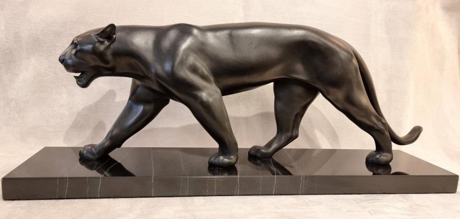 Max Le Verrier Sculpture Panther Art Déco 1930-1940, More Informations...