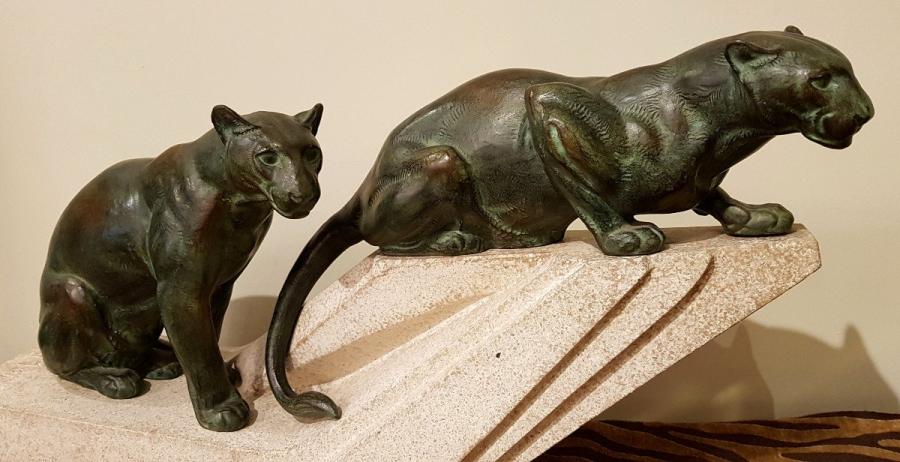 Meriadec Max Le Verrier Felines Art Deco 1930 , More Informations...