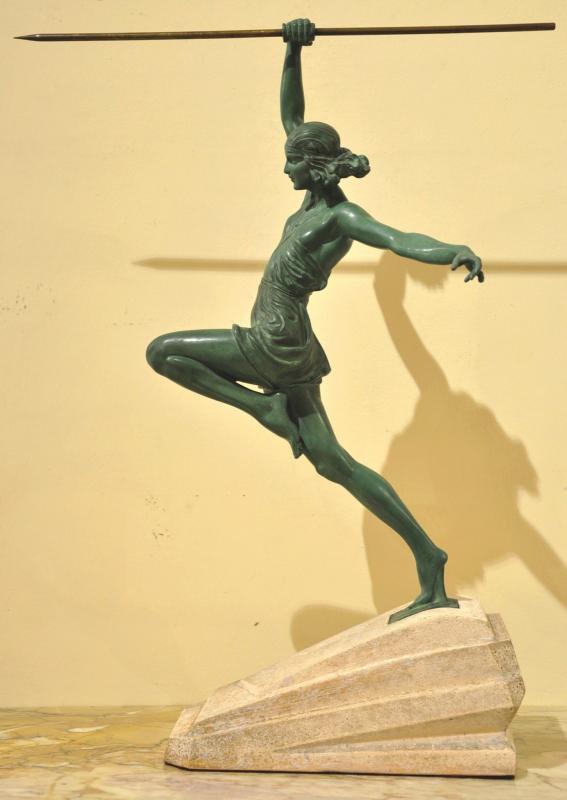 Pierre Le Faguays Fayral Amazone Au Javelot Sculpture Art Deco, More Informations...